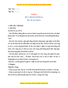 Giáo án Tuần 22 Tiếng Việt lớp 4 Chân trời sáng tạo