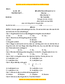 Đề thi giữa kì 2 Hóa Học 11 Cánh diều (Đề 3)