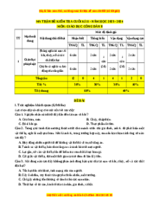 Đề thi cuối kì 2 GDCD 8 Kết nối tri thức - Đề 3