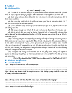 Ngữ liệu ngoài sgk lớp 6 phần Văn bản nghị luận