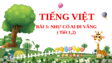 Giáo án Powerpoint Bài 3: Như có ai đi vắng Tiếng việt lớp 3 Chân trời sáng tạo