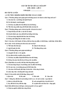 Bài tập ôn tập Giữa kì 2 GDCD 9 Kết nối tri thức cấu trúc mới