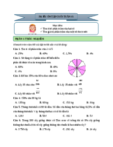 Bài tập cuối tuần Toán lớp 5 Cánh diều Tuần 15