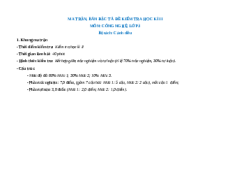 Đề thi cuối kì 2 Công nghệ lớp 3 Cánh diều (Đề 1)