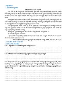 Ngữ liệu ngoài sgk lớp 7 phần Truyện ngụ ngôn