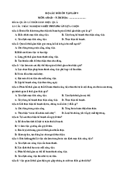 Câu hỏi ôn tập + Đề kiểm tra GDCD 9 Bài 6 (chung cho ba sách)