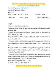 Giải Sgk Toán lớp 3 Bài 3: So sánh các số có bốn chữ số (Chân trời sáng tạo)