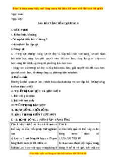 Giáo án Bài tập cuối chương 9 Toán 6 Chân trời sáng tạo