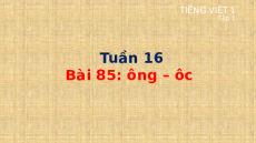 Giáo án Powerpoint Bài 85: ông, ôc Tiếng việt lớp 1 Cánh diều