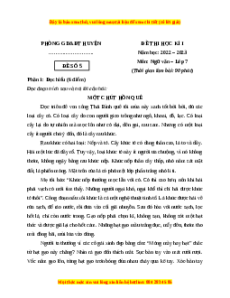 Đề thi cuối học kì 1 Ngữ Văn 7 Chân trời sáng tạo (Đề 5)