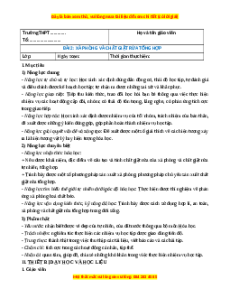 Giáo án Bài 2 Hóa học 12 Cánh Diều: Xà phòng và chất giặt rửa tổng hợp