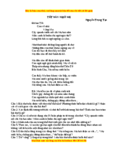 Phiếu bài tập Tuần 1 Tết này nhớ mẹ Ngữ văn 7