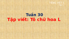 Giáo án Powerpoint Tập viết: Tô chữ hoa L Tiếng việt lớp 1 Cánh diều