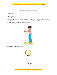 Lý thuyết Vật lý 10 Kết nối tri thức Bài 17: Trọng lực và lực căng