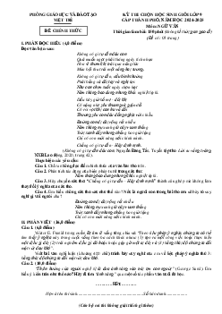 Bộ 10 Đề thi Học sinh giỏi Văn 9 năm 2025 (có đáp án)