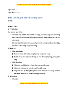 Giáo án GDQP 10 Bài 6 (Cánh diều): Một số hiểu biết về an ninh mạng