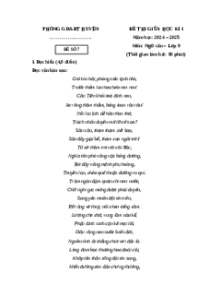 Đề thi giữa kì 1 Ngữ văn 9 Kết nối tri thức (Đề 7)