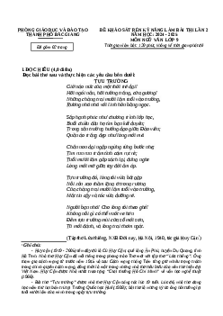 Đề thi thử vào 10 Ngữ Văn năm 2025 Phòng GD&ĐT TP Bắc Giang (Lần 2)