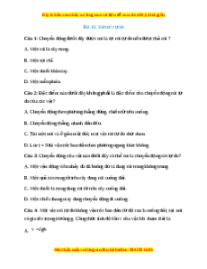 Trắc nghiệm Sự rơi tự do Vật lí 10 Kết nối tri thức