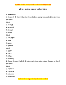 Đề thi cuối kì 2 Tiếng Anh 9 PGD Kiến Xương năm 2023