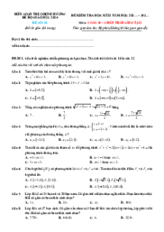 Bộ 15 đề thi cuối kì 2 Toán 10 Chân trời sáng tạo Cấu trúc mới