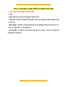Lý thuyết Địa lý 7 Kết nối tri thức Bài 9: Vị trí địa lí, đặc điểm tự nhiên của Châu Phi