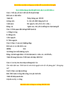 Trắc nghiệm Bài 23 Địa lí 6 Cánh diều: Thực hành: Tìm hiểu lớp phủ thực vật ở địa phương