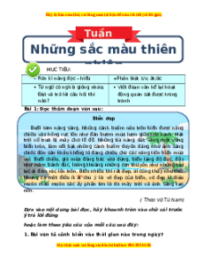 Bài tập cuối tuần Tiếng việt lớp 3 Tuần 20 Kết nối tri thức (có lời giải)