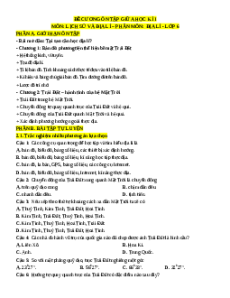 Đề cương ôn tập Giữa kì 1 Địa lí 6 Kết nối tri thức