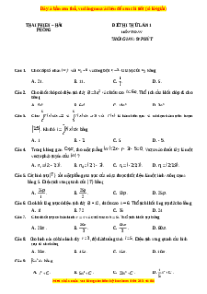 Đề thi thử Toán trường Thái Phiên năm 2021