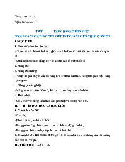 Giáo án Thực hành tiếng Việt trang 65 Ngữ Văn 9 Cánh diều