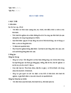 Giáo án Bài 8 KHTN 9 Kết nối tri thức (2024): Thấu kính