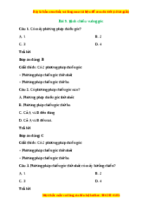 Trắc nghiệm Bài 9: Hình chiếu vuông góc