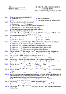 Đề thi giữa kì 1 Toán 10 trường THPT Việt Nam - Ba Lan - Hà Nội năm 2023-2024