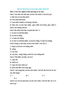 Trắc nghiệm Bài 20: Nuôi thủy sản theo tiêu chuẩn VietGAP Công nghệ 12 Lâm nghiệp-Thủy sản Kết nối