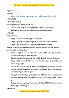 Giáo án Các số đặc trưng đo xu thế trung tâm Toán 11 Kết nối tri thức