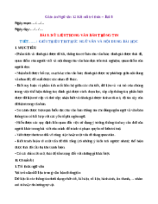 Giáo án Dữ liệu trong văn bản thông tin(2024) Kết nối tri thức
