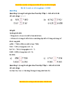 Giải Sgk Toán lớp 3 Bài 46: So sánh các số trong phạm vi 10000 (Kết nối tri thức)