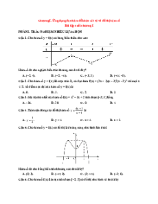 Trắc nghiệm Bài tập cuối chương 1 Toán 12 Đúng-Sai, Trả lời ngắn Kết nối tri thức form 2025