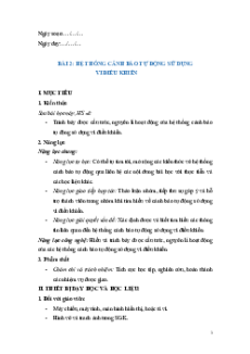 Giáo án chuyên đề Công nghệ Điện, điện tử 12 Kết nối tri thức