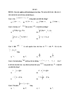 Đề thi giữa kì 2 Toán 12 Chân trời sáng tạo 2024 (Đề 3)