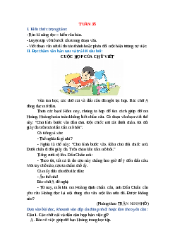 Bài tập cuối tuần Tiếng Việt lớp 5 Chân trời sáng tạo Tuần 35