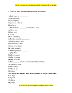 Đề thi cuối kì 1 Tiếng Anh 7 Global success (Đề 5 kèm file nghe)