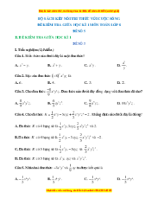 Đề thi giữa kì 1 Toán 8 Kết nối tri thức (Đề 5)