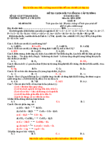 Đề HSG Hóa 10 Trường THPT Lê Văn Hưu năm 2023 có đáp án