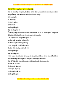 Trắc nghiệm Bài 11 Địa Lí 10 Kết nối tri thức: Thủy quyển, nước trên lục địa
