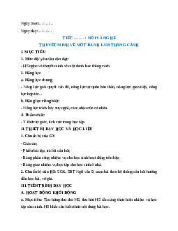 Giáo án Thuyết minh về một danh lam thắng cảnh Ngữ Văn 9 Cánh diều