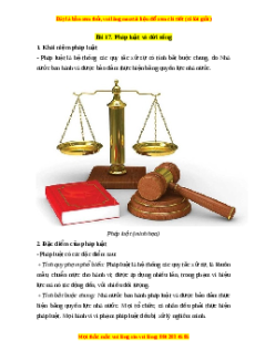 Lý thuyết Kinh tế pháp luật 10 Chân trời sáng tạo Bài 17: Pháp luật và đời sống