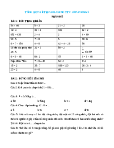 Đề thi Violympic Toán lớp 3 Vòng 5 có lời giải