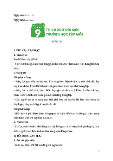 Giáo án Tuần 35 Hoạt động trải nghiệm lớp 5 Cánh diều